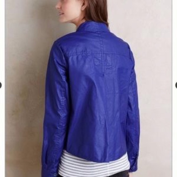 Anthropologie Hei Hei Wax Coated Purple Jacket, S. - Picture 2 of 6